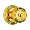 Brinks Commercial Brinks Push Pull Rotate Barrett Polished Brass Entry Knob KW1 1.75 in. 23005-105
